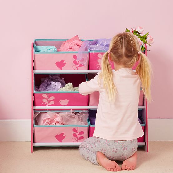 Organizér na hračky Kvety a vtáky