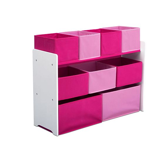 Organizér na hračky - ružovo-biely