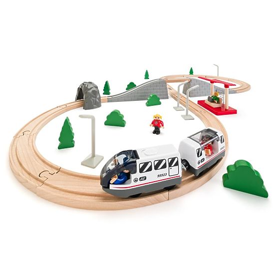 Osmička - drevená vláčiková dráha s mostom 45 prvkov