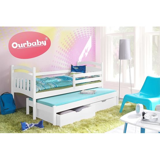 OURBABY detská posteľ s prístelkou Marco I - Biela