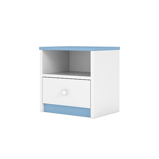 Ourbaby detský nočný stolík - modro-biely