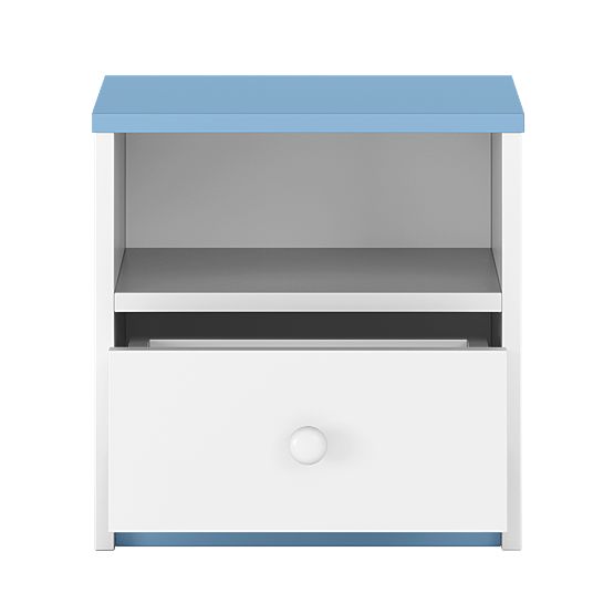 Ourbaby detský nočný stolík - modro-biely