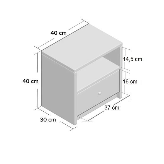 OURBABY detský nočný stolík - zeleno-biely