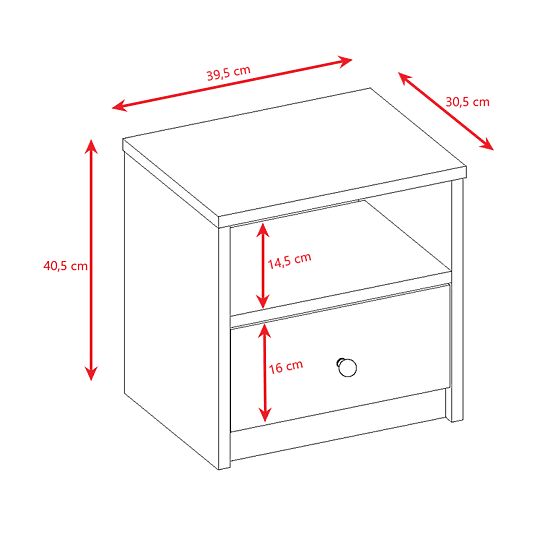 OURBABY detský nočný stolík - zeleno-biely