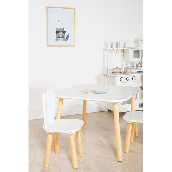 Ourbaby - Detský stolček a stoličky s králičími uškami