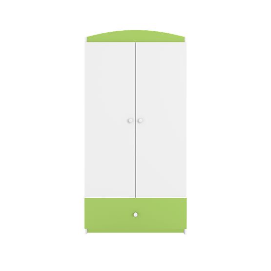 Ourbaby šatníková skriňa - zeleno-biela