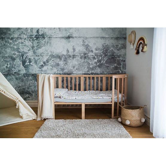 Oválna rastúca postieľka Ruby 7v1 PLUS - prírodná