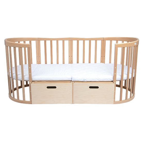 Oválna rastúca postieľka Ruby 7v1 PLUS - prírodná