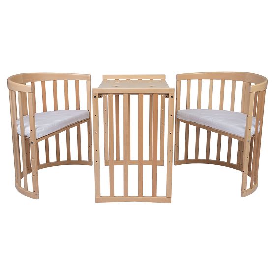 Oválna rastúca postieľka Ruby 7v1 PLUS - prírodná