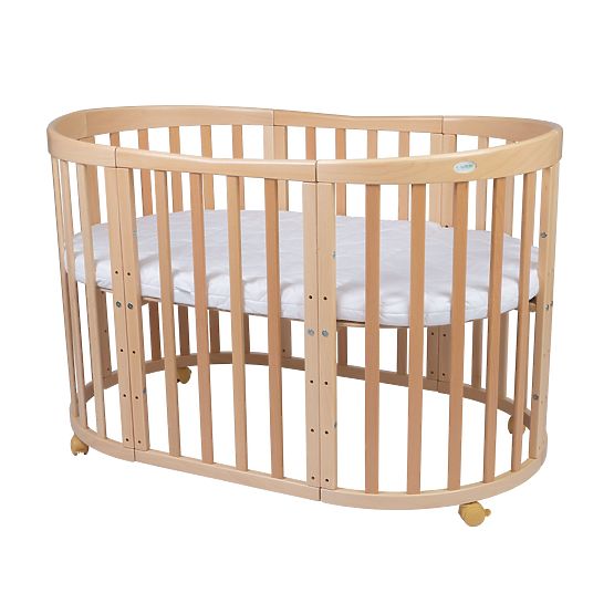 Oválna rastúca postieľka Ruby 7v1 PLUS - prírodná