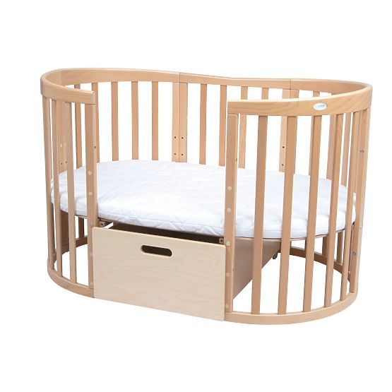 Oválna rastúca postieľka Ruby 7v1 PLUS - prírodná