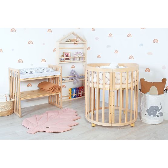 Oválna rastúca postieľka Ruby 7v1 - prírodná