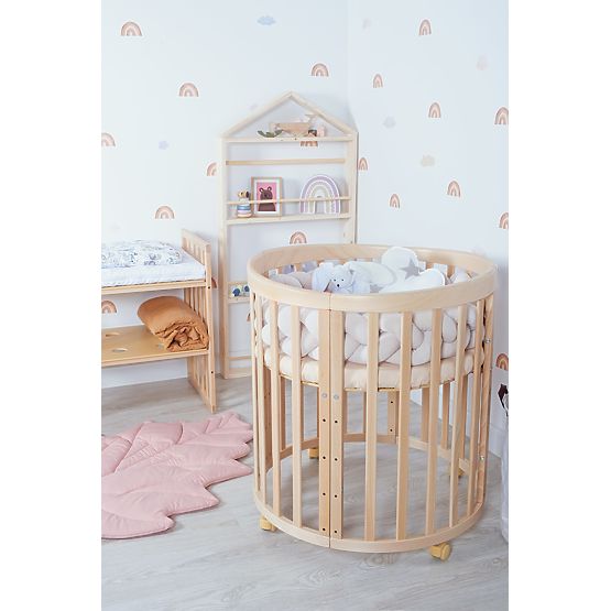 Oválna rastúca postieľka Ruby 7v1 - prírodná