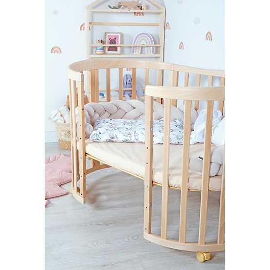 Oválna rastúca postieľka Ruby 7v1 - prírodná