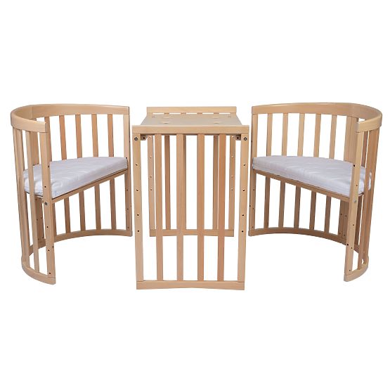 Oválna rastúca postieľka Ruby 7v1 - prírodná