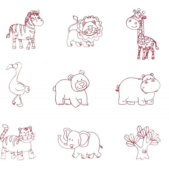 Pečiatky a puzzle 2v1 - Safari