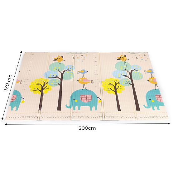 Penová podložka pre deti 200x150 cm vzdelávacia obojstranná skladacia mierka rastu abeceda ECOTOYS