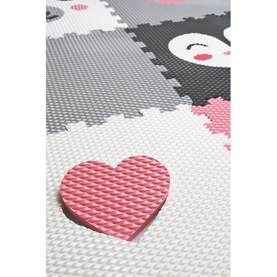 Penová hracia podložka 6 ks - Medveď, tučniak, srdce a labka