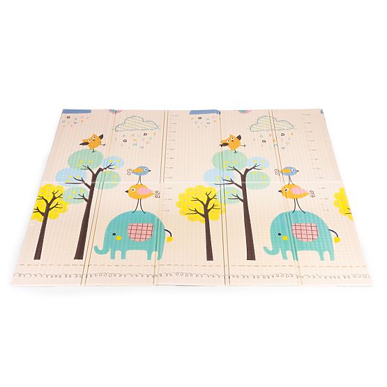 Penová podložka pre deti 200x180 cm vzdelávacia obojstranná skladacia mierka rastu abeceda ECOTOYS