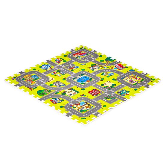 Penová podložka pre deti mesto 9 dielov 90,5x90,5 cm IPLAY