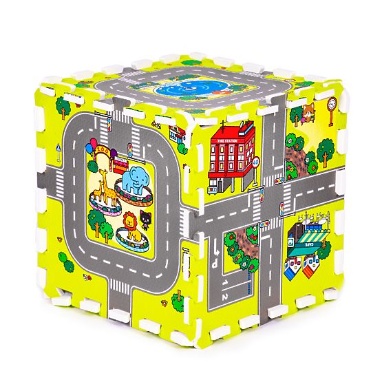 Penová podložka pre deti mesto 9 dielov 90,5x90,5 cm IPLAY