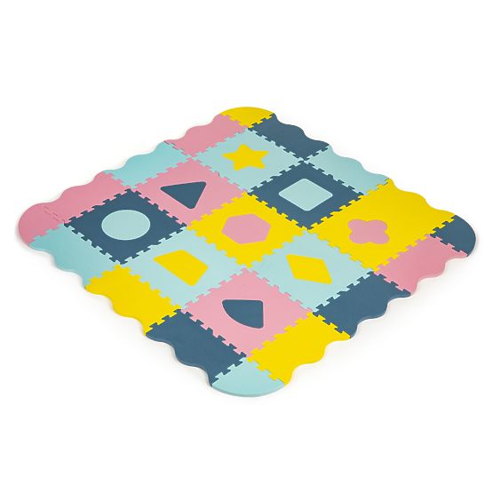 Penová podložka - puzzle pastelovej farby