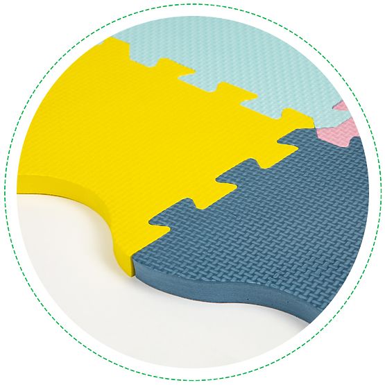 Penová podložka - puzzle pastelovej farby