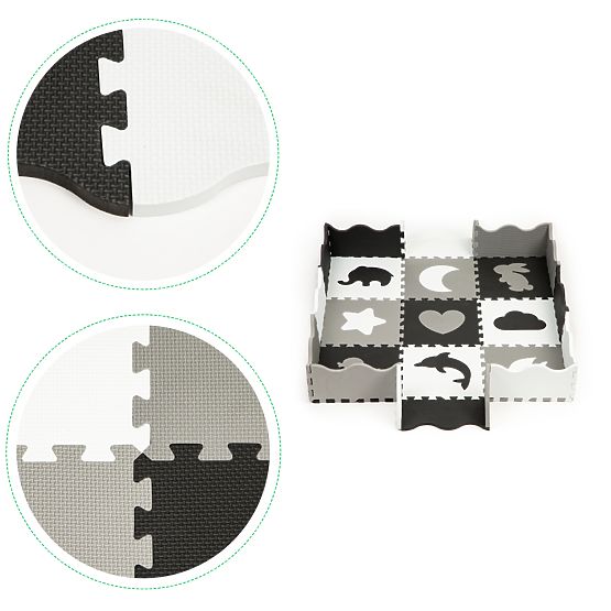 Penová podložka s ohrádkou puzzle suchý bazén 25ks ECOTOYS