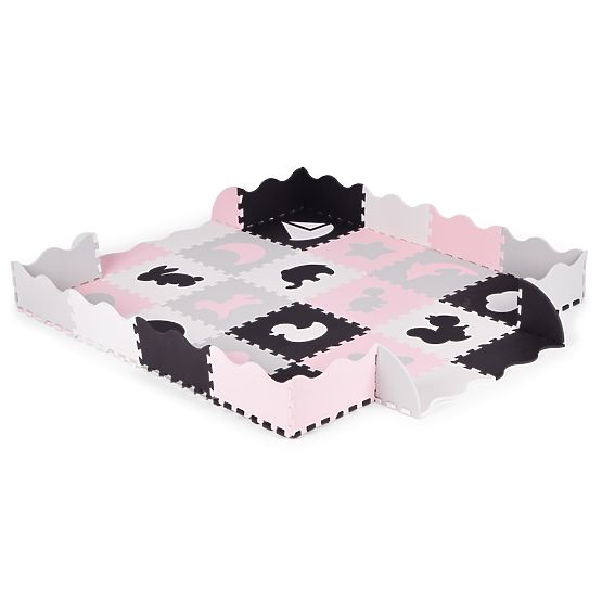 Penová podložka s ohrádkou puzzle suchý bazén 36 prvkov ECOTOYS