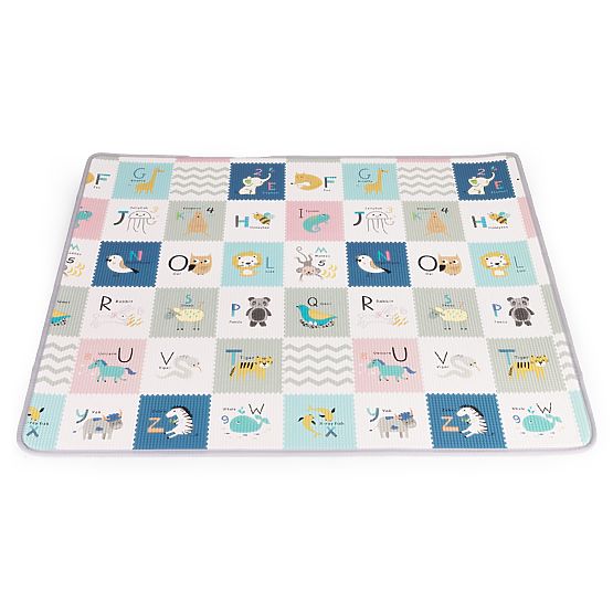 Penová vzdelávacia obojstranná rolovacia podložka s abecedou ECOTOYS pre deti