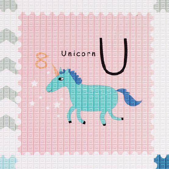 Penová vzdelávacia obojstranná rolovacia podložka s abecedou ECOTOYS pre deti