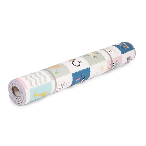 Penová vzdelávacia obojstranná rolovacia podložka s abecedou ECOTOYS pre deti