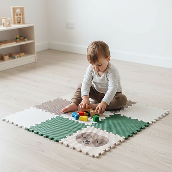 Penové puzzle 9 dielov - leňochod a dúha