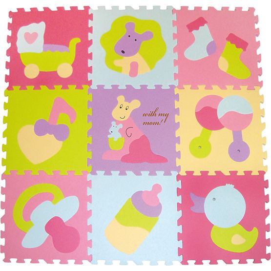 Penové puzzle - farebné hračky