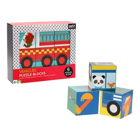 Petit Collage Kocky vozidlá so zvieratkami
