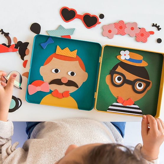 Petit Collage Magnetické puzzle Veselé tváre