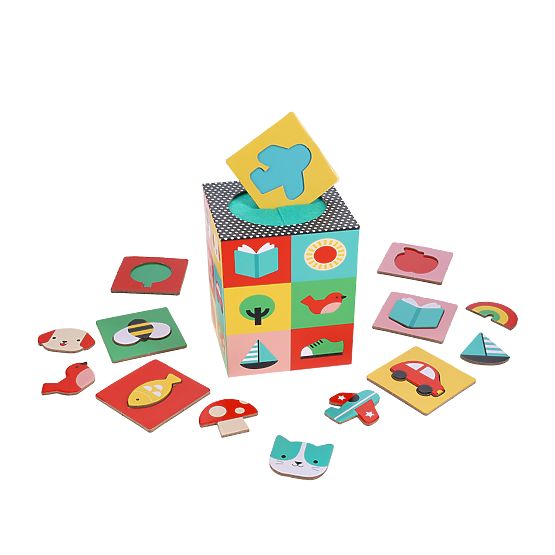 Petit Collage Senzorické puzzle Nájdite obľúbený predmet
