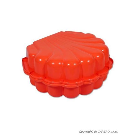 Pieskovisko-bazénik Mušľa - 2 ks Červená