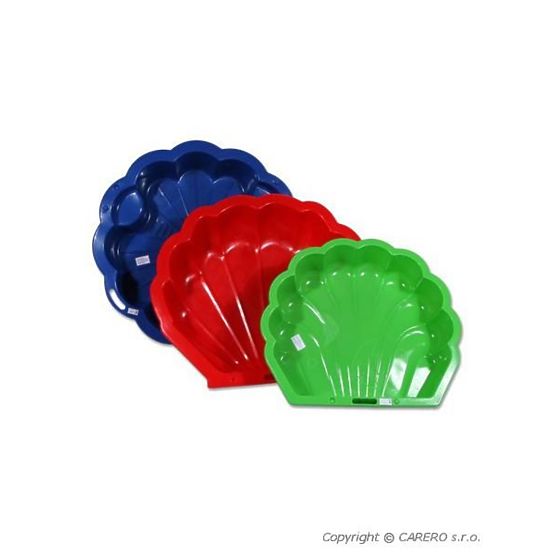 Pieskovisko-bazénik Mušľa - 2 ks Červená