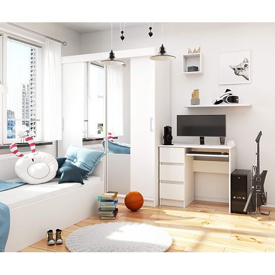 PÍSACÍ STÔL A-6 CLP BIELY ĽAVOSTRANNÝ