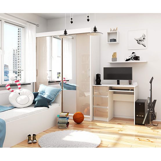 PÍSACÍ STÔL A-6 CLP CAPPUCCINO ĽAVOSTRANNÝ