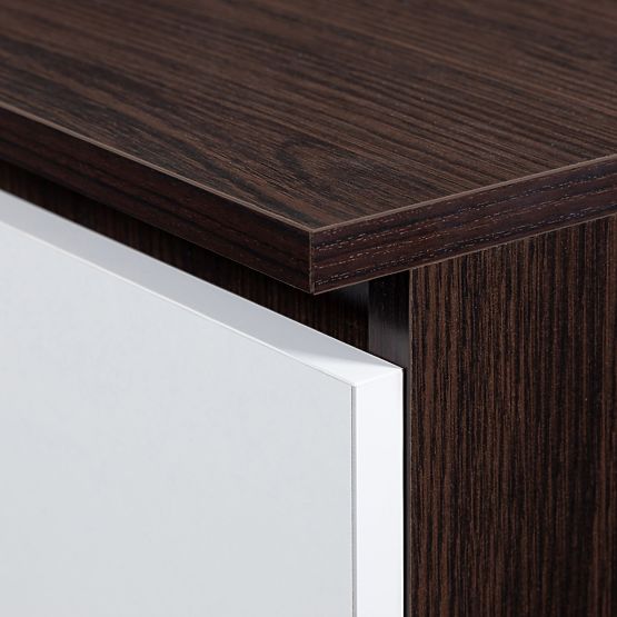 PÍSACÍ STÔL A-6 CLP WENGE - BIELY PRAVOSTRANNÝ