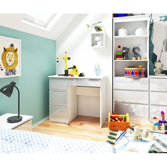 PÍSACÍ STÔL A-7 CLP METALIK LESK ĽAVOSTRANNÝ