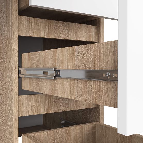 PÍSACÍ STÔL A-7 CLP SONOMA / BIELY PK PRAVOSTRANNÝ