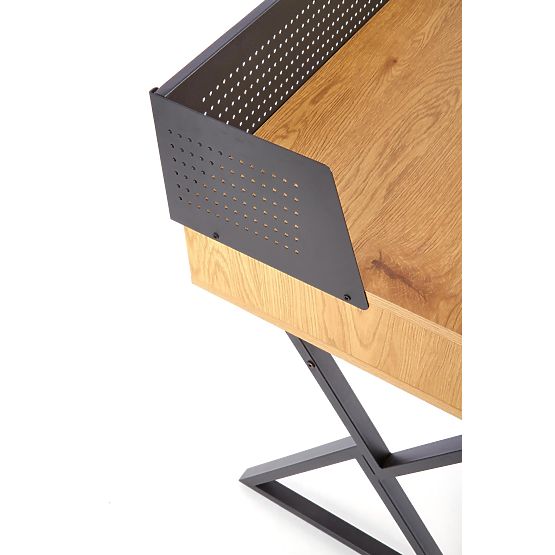 Písací stôl B43 - zlatý dub / čierny