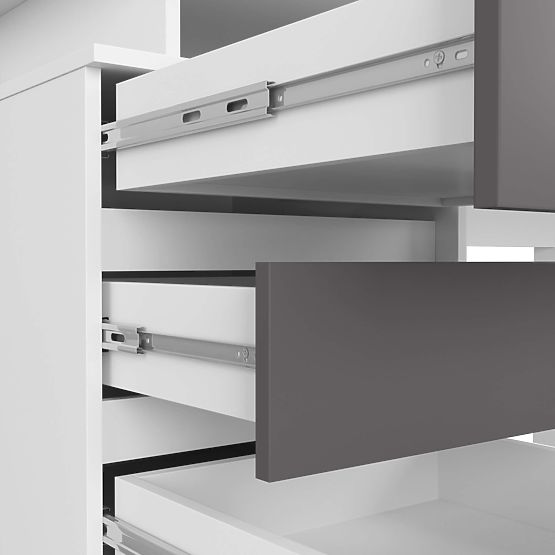 PÍSACÍ STÔL CLP 135cm PK BIELY / SIVÝ