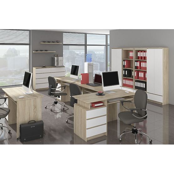 PÍSACÍ STÔL CLP 135cm PK SONOMA / BIELY