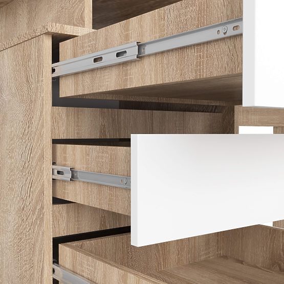 PÍSACÍ STÔL CLP 135cm PK SONOMA / BIELY