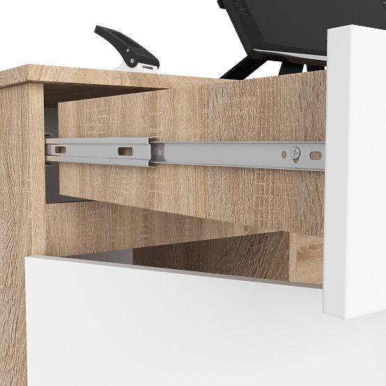 PÍSACÍ STÔL CLP A5 2D 2SZ PK SONOMA / BIELA