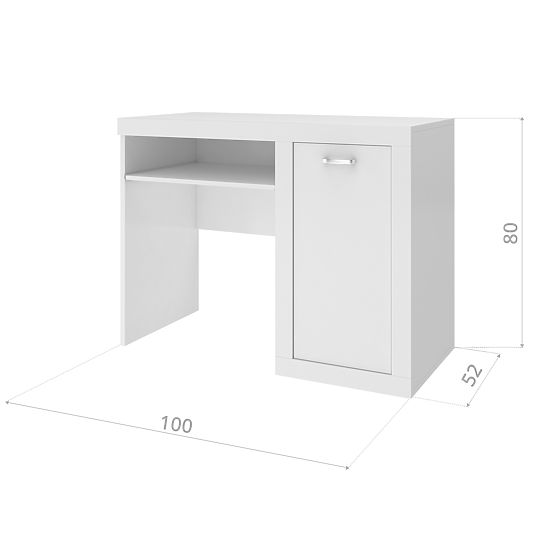 Písací stôl Filip - biely